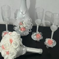 Сватбени чаши, снимка 3 - Сватбени аксесоари - 44195857