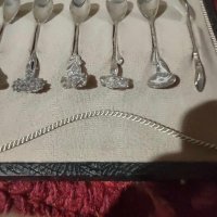 Колекция сребърни лъжици с флорални мотиви., снимка 8 - Други стоки за дома - 42811506
