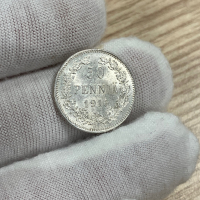 50 пени 1916 г, Финландия - сребърна монета, UNC, снимка 2 - Нумизматика и бонистика - 44760009