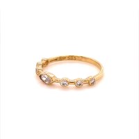 Златен дамски пръстен 1,44гр. размер:57 14кр. проба:585 модел:16699-3, снимка 2 - Пръстени - 40660460