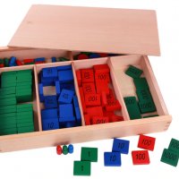 Дървен комплект Монтесори за ранно обучение математика в кутия , снимка 4 - Образователни игри - 34880431