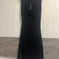 Черна къса рокля с гол гръб размер S/M, снимка 1 - Рокли - 42864708