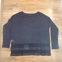 Zara Collection плетена блуза с прозрачни елементи Размер: M/L, снимка 3 - Блузи - 42778098