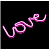 Лампа Love, LED неонова лампа, USB, 35.5x13см, снимка 1 - Лед осветление - 42625991