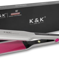 K&K Pro-Ceramic преса за коса XXL плочи, 3D плаваща турмалинова керамична плоча, снимка 1 - Преси за коса - 42266901