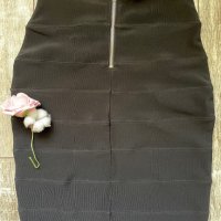 Бандажна черна къса еластична елегантна нова пола, снимка 4 - Поли - 39048509