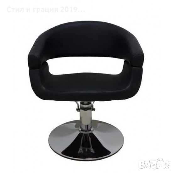Фризьорски стол Cocito - S26 - черно/тъмно кафяв, снимка 1