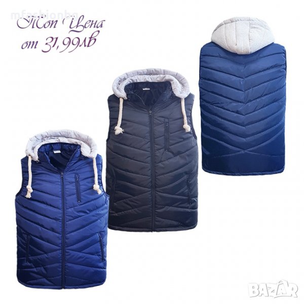 Мъжки елек с подвижна качулка от М до 5XL, снимка 1