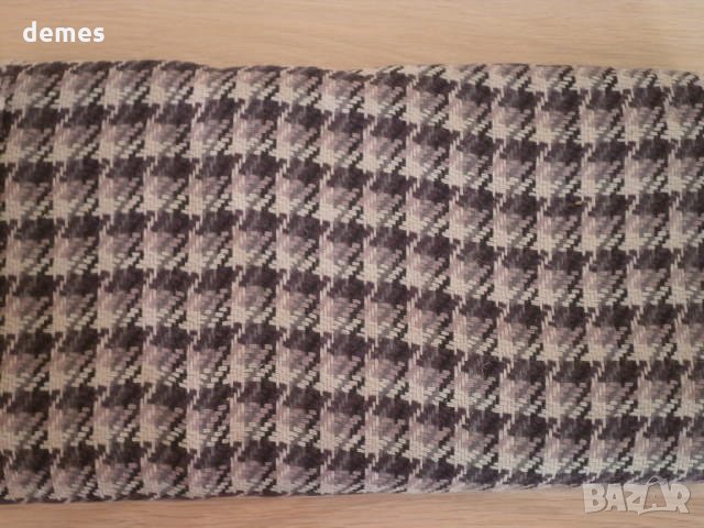  Кариран вълнен плат-1.60/1.50 м, снимка 1