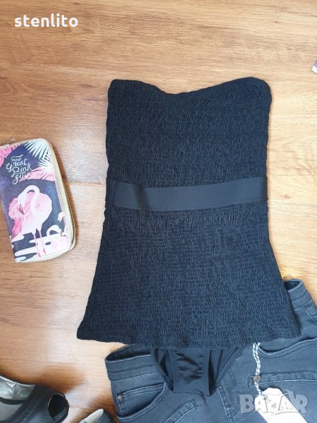 Черно Боди/бюстие р-р 38, снимка 1