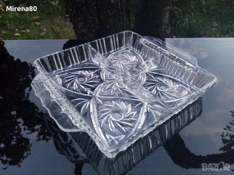 Полско кристално плато за разядки , снимка 1