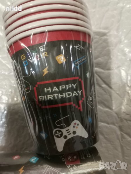 ПЛЕЙСТЕЙШЪН ДЖОЙСТИК конзола 6 бр картонени чаши парти рожден ден, снимка 1