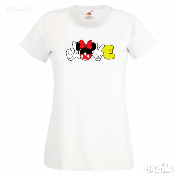 Дамска тениска Minnie Love Подарък,Изненада,Рожден ден,, снимка 1