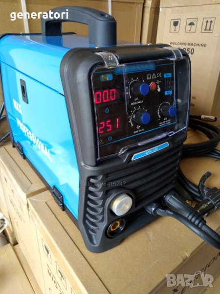 250Ампера ТЕЛОПОДАВАЩО + ЕЛЕКТРОЖЕН - PROFESSIONAL MAX - телоподаващ апарат, снимка 1