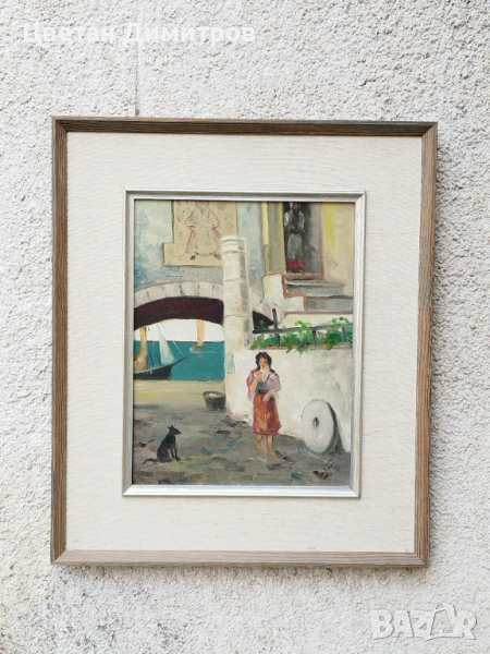 Авторска картина рисувана с маслени бои върху платно/подписана , снимка 1