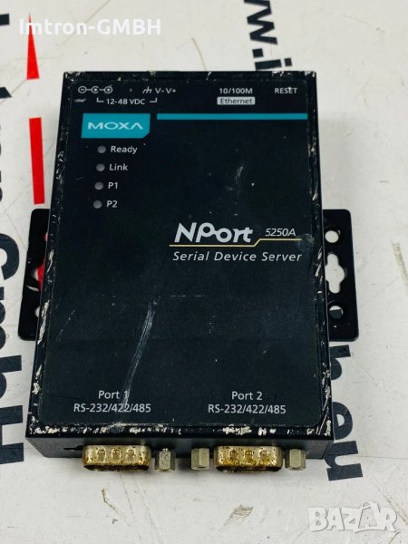 NPort 5250A 2 port RS-232/422/485 Сериен към Ethernet конвертор със защита от пренапрежение, снимка 1