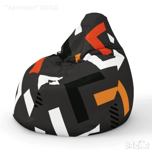 Барбарон пуф TRIANGLE ABSTRACT, снимка 1