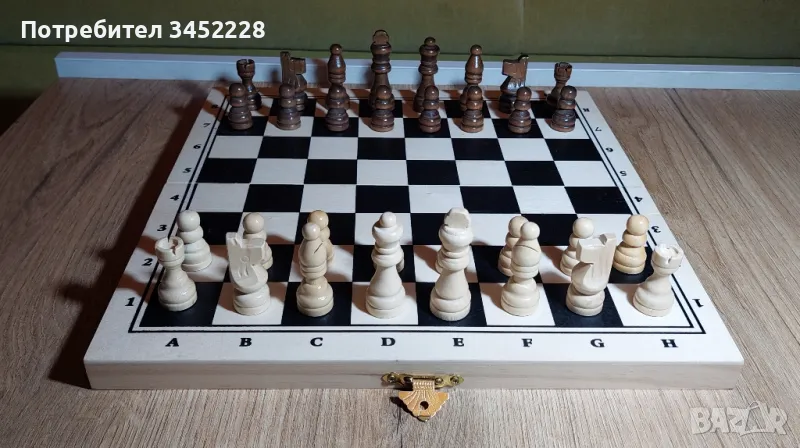 шах нов фигури дървени Германия за ценители 29см  29см , снимка 1