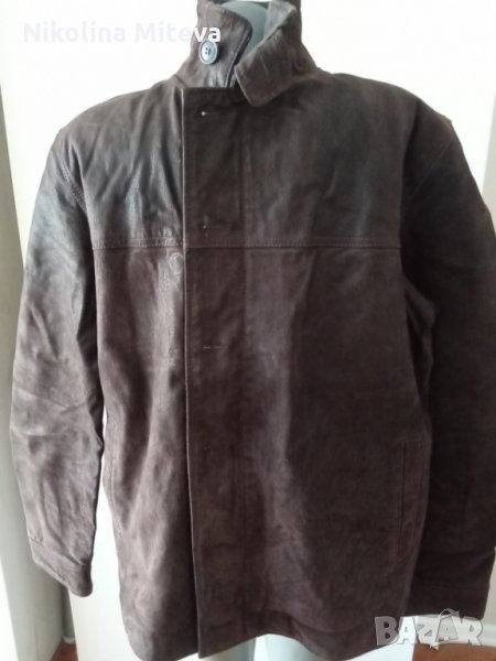Тъмнокафяво кожено яке, снимка 1