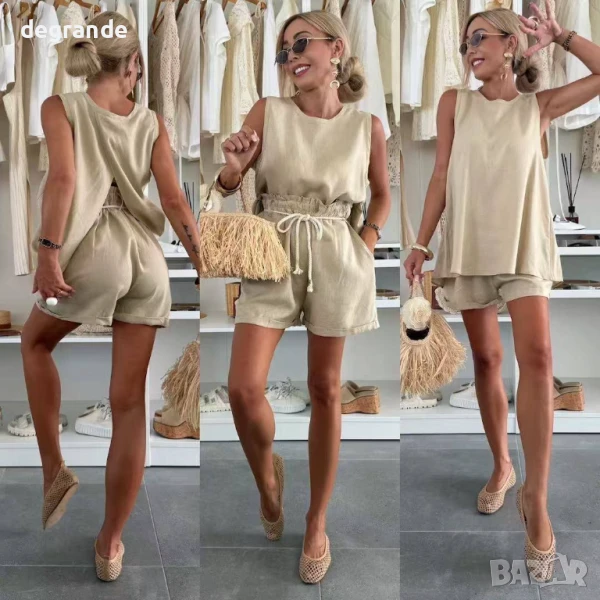 Дамски комплект ЛЕН наличен в три цвята, снимка 1