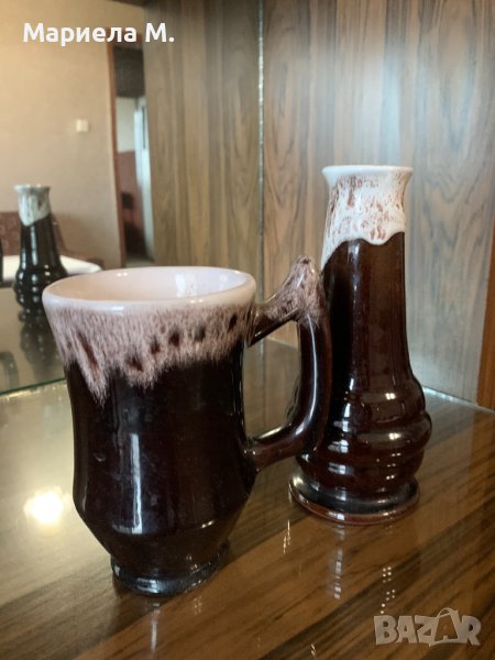 Комплект керамични мини вази, снимка 1