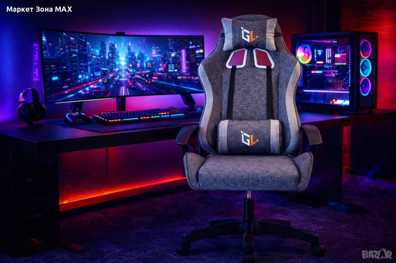 Седнете и забравете за умората – ергономичен стол за гейминг и работа, снимка 1