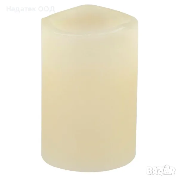 Декоративна LED свещ, Екрю, 5x6.5 cm, снимка 1