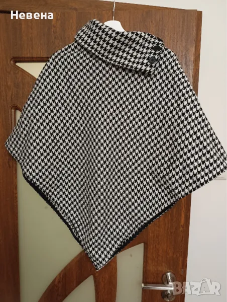 Класическо пончо с вълна, снимка 1