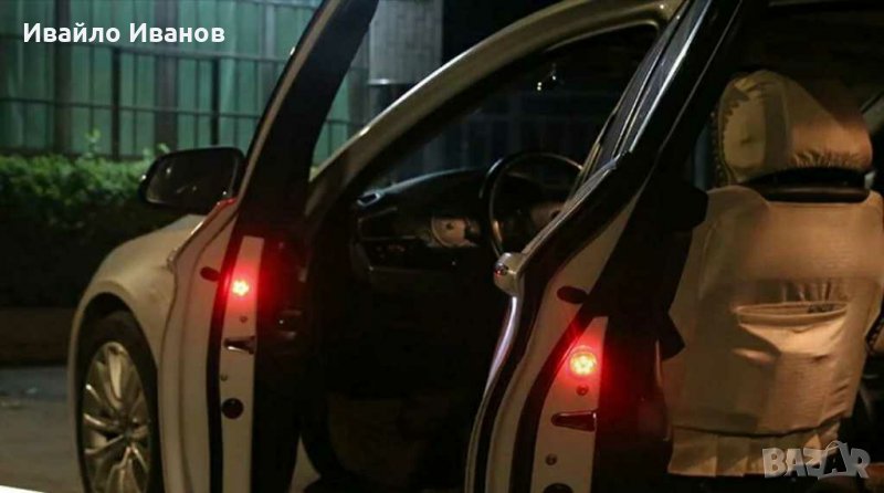 LED осветление за автомобил при отворена врата- червен или син цвят, снимка 1