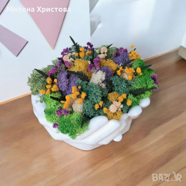 Кашпа със скандинавски мъх , снимка 1