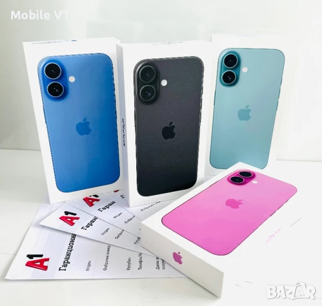НОВ! iPhone 16 128GB Black / Pink / Ultramarine 2г.ГАРАНЦИЯ!, снимка 1