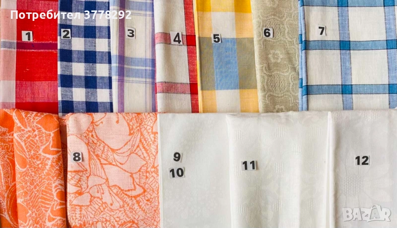 Покривки на плат - Естествен лен - за Нови, плътни и качествени, без №№5 и 6, всяка с цена, снимка 1