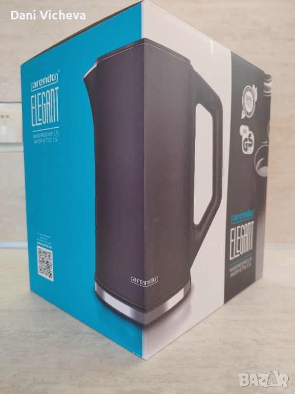 Кана за вода Arendo Elegant - Stainless steel kettle 1,5 литра, снимка 1