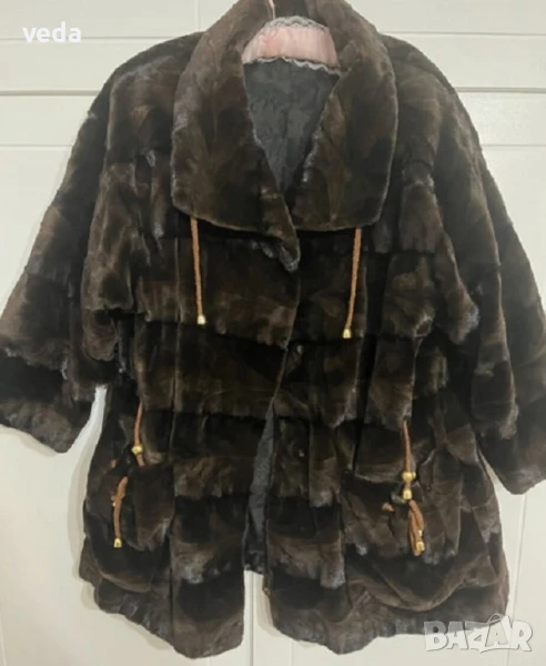 Дизайнерско палто епилирана норка размер L/XL , снимка 1