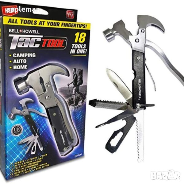 18 в 1 Мултфункционален инструмент клещи отверка резачка чук и др., снимка 1