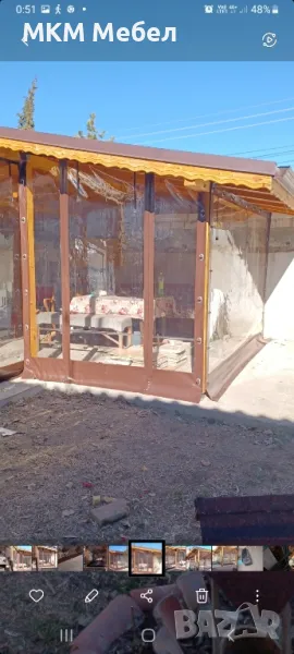 Ветроупорни завеси от прозрачен кристал Изработка и монтаж Гама от цветове , снимка 1