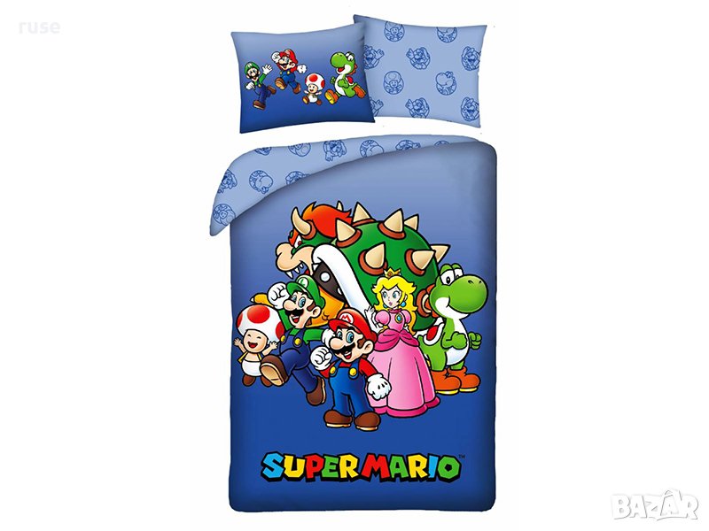 НОВИ! Спален комплект Super Mario двулицев калъфка и плик, снимка 1