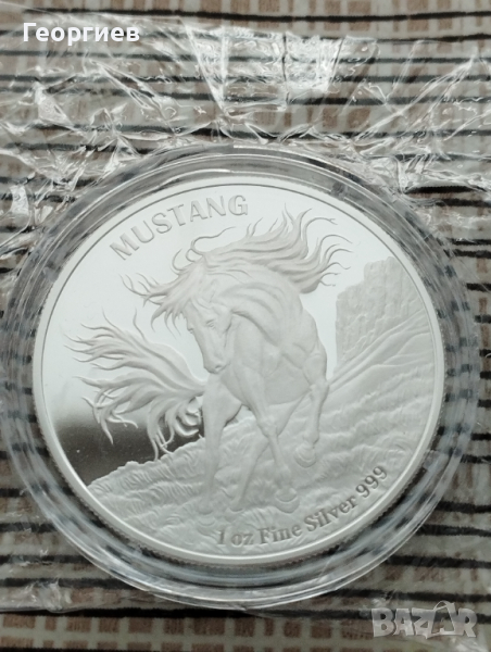 Сребърни монети 1 oz Феникс и Мустанг, снимка 1