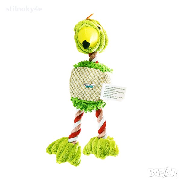 Плюшена играчка за куче с въже 24см. Кучешки играчки Плюшена кучешка играчка Играчки за кучета, снимка 1