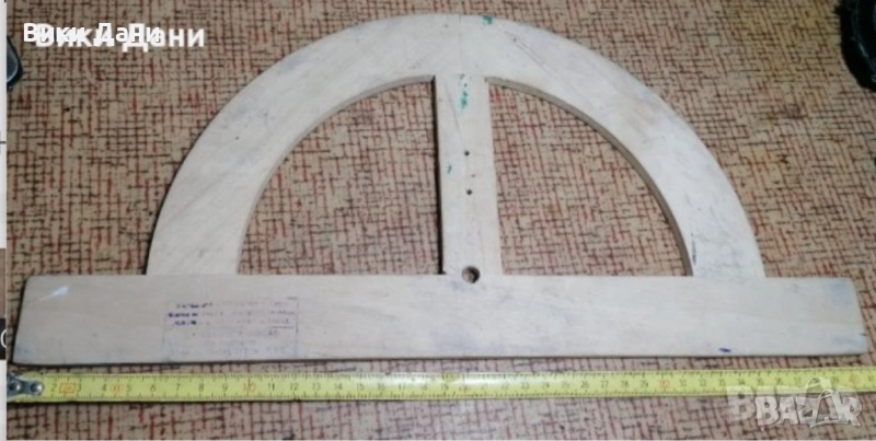 стар дървени инструменти транспортир нивелир прав ъгъл гребен, снимка 1