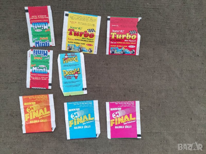 Продавам опаковки от дъвки: Турбо , Минути ,Финал..., снимка 1