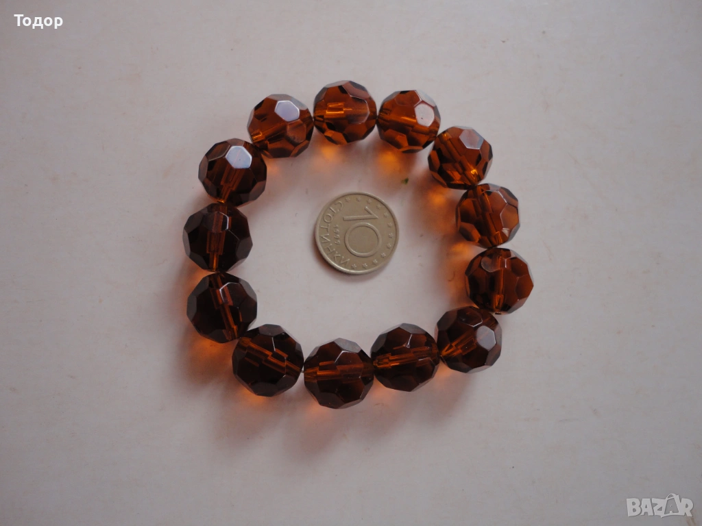 Разтегателна гривна с фасетирани камъни 5, снимка 1