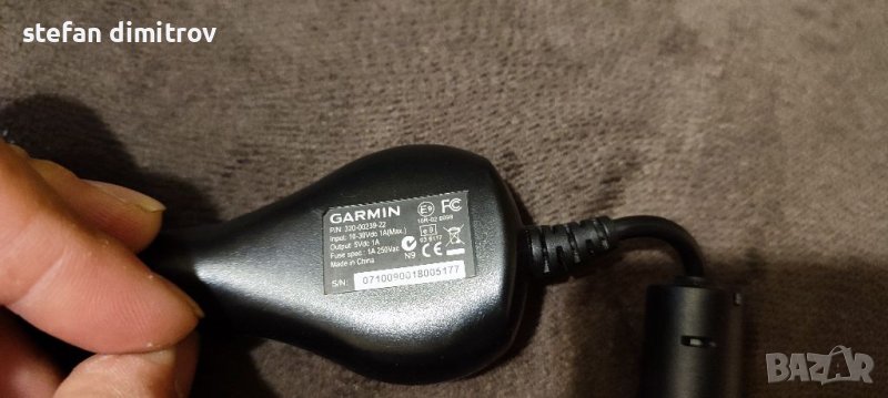 Garmin Nuvi 320-00239-22 GPS Mini-USB адаптер за автомобилно зарядно устройство за автомобил, снимка 1