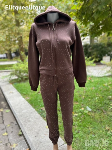 ватиран дамски екип с камъни, снимка 1