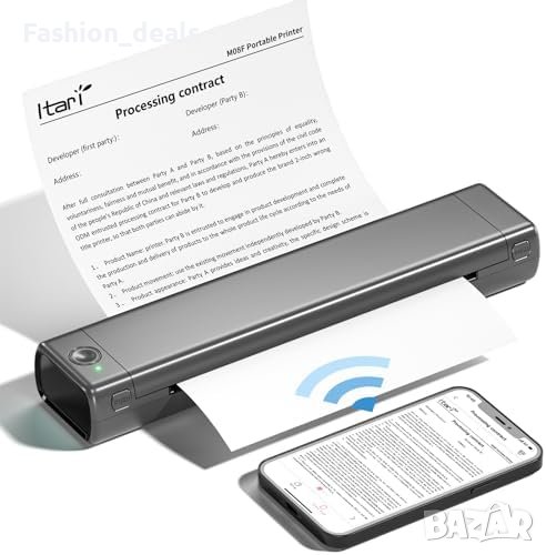 Нов Портативен Bluetooth Принтер за Смартфони и Лаптопи, снимка 1