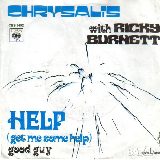 Грамофонни плочи Chrysalis With Ricky Burnett – Help (Get Me Some Help) 7" сингъл, снимка 1