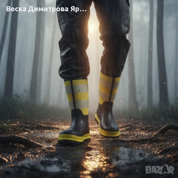 Висококачествени защитни ботуши BLACK/YELLOW – сигурна защита и комфорт при всякакви условия!, снимка 1