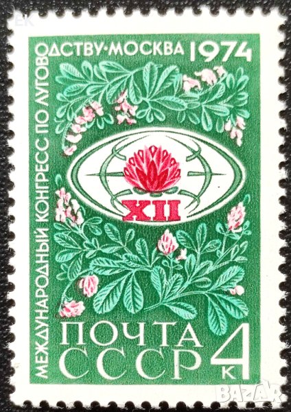 СССР, 1974 г. - самостоятелна пощенска марка, флора, 1*11, снимка 1