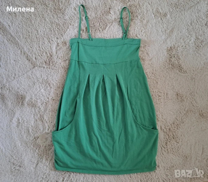 Къса зелена рокля/туника, размер Xs, снимка 1