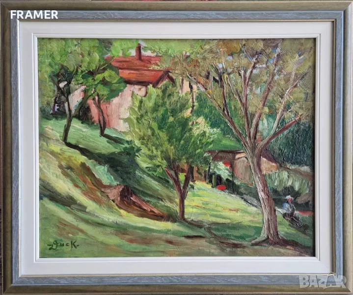 Никола Даскалов 1941 - 2010 Пролет картина с маслени бои , снимка 1